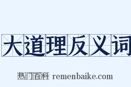 大道理反义词是什么意思的图片